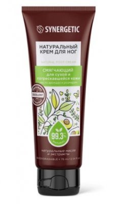 Купить synergetic (синергетик) крем для ног натуральный смягчающий для сухой и потрескавшейся кожи, 75 мл в Нижнем Новгороде