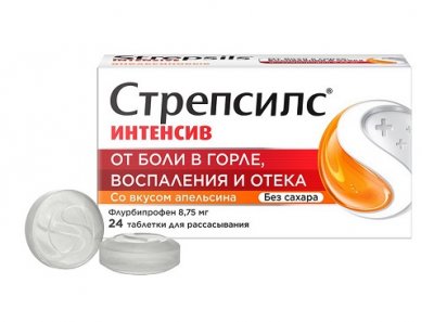 Купить стрепсилс интенсив, таблетки для рассасывания, апельсиновые 8,75мг, 24 шт в Нижнем Новгороде