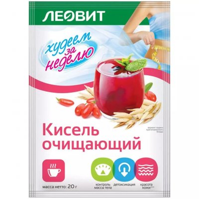 Купить худеем за неделю кисель очищающий, пакет 20г 1 шт в Нижнем Новгороде