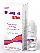 Купить бимоптик плюс, капли глазные 0,3мг/мл+5мг/мл, флакон 3мл в Нижнем Новгороде